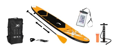 XQ Max 6-teiliges SUP Board mit FREE Waterproof Phone Case - 320cm - Aufblasbar - Robuste Qualität - Max. 150kg von XQ Max