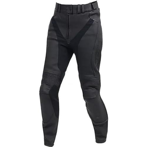 XRC Damen Glet Motorradhose aus Leder, Schwarz, 42 von XRC