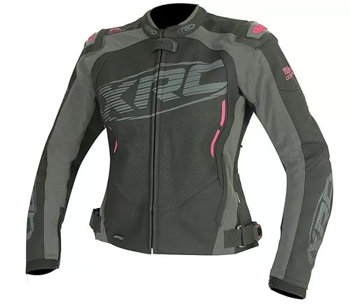 XRC Haderg 2.0 Damen Motorradjacke Leder, Schwarz/Grau/Rosa, 50 XRC Haderg 2.0 Damen Motorradjacke Leder, Schwarz/Grau/Rosa, 50 von XRC