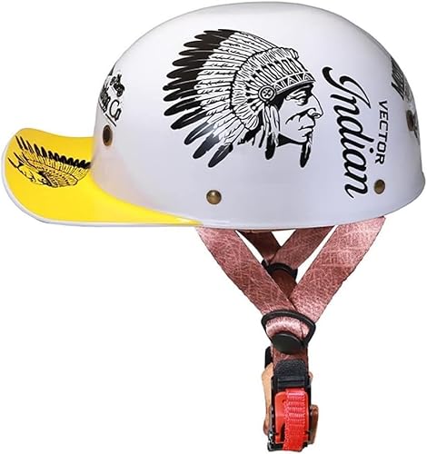 XRDSHY Halbschalenhelm Mit ECE-Zulassung Vintage Motorradhelm Baseball Cap Cruiser Chopper Scooter Helm Herren Retro Motorrad Halbhelm Damen Mofa Helm,N-XL/{61~62cm} XRDSHY Halbschalenhelm Mit ECE-Zulassung Vintage Motorradhelm Baseball Cap Cruiser Chopper Scooter Helm Herren Retro Motorrad Halbhelm Damen Mofa Helm,N-XL/{61~62cm} von XRDSHY