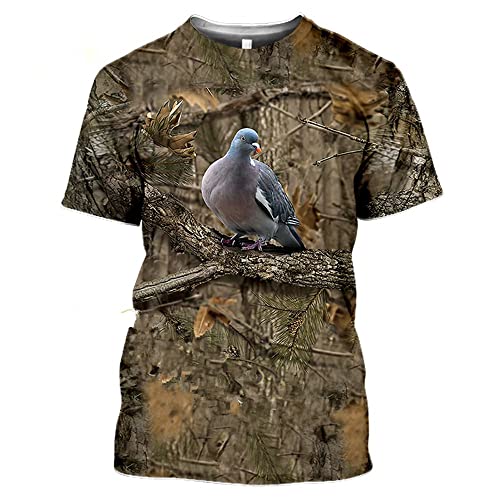 XRHYJK Herren 3D Druck T-Shirt Camo Jagd Tiere Fox 3D T-Shirt Sommer Lässige Herren T-Shirts Mode Streetwear Damen Pullover Kurzarm T-Shirt Tops von XRHYJK