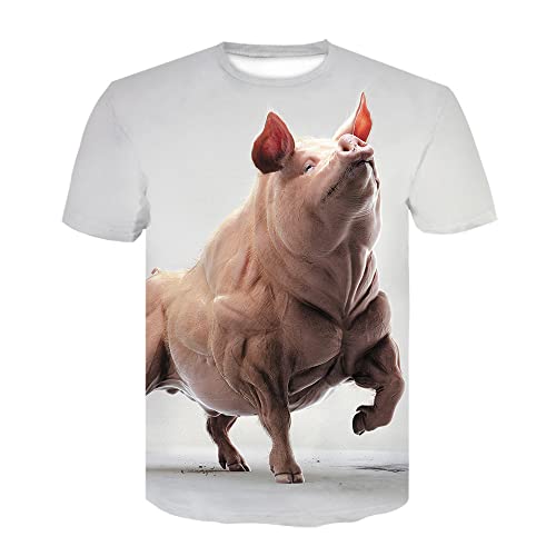 XRHYJK Herren 3D Druck T-Shirt T-Shirts 3D Männer Sommer Gedruckt Tier AFFE T-Shirt Kurzarm Lustige Lässige Tops T-Shirts Männliches T-Shirt von XRHYJK