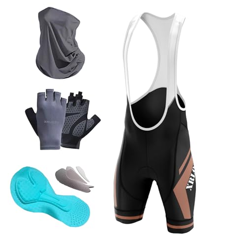 XRLQZH Bib Shorts Herren - Radlerhose Herren Mit 9D Gel-Polster. Aus Polyester Gefertigt Schnelltrocknend Atmungsaktive Mountainbike Hose (TYP-8,XXS) von XRLQZH