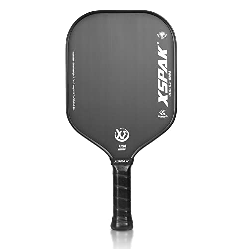 XS XSPAK Pickleball-Paddel aus Kohlefaser – Tournament Edition – Weltmeister Surface Technology Options Pickleball-Schläger – USAPA Polypropylen-Waben-Paddel mit gepolstertem Komfortgriff von XS XSPAK