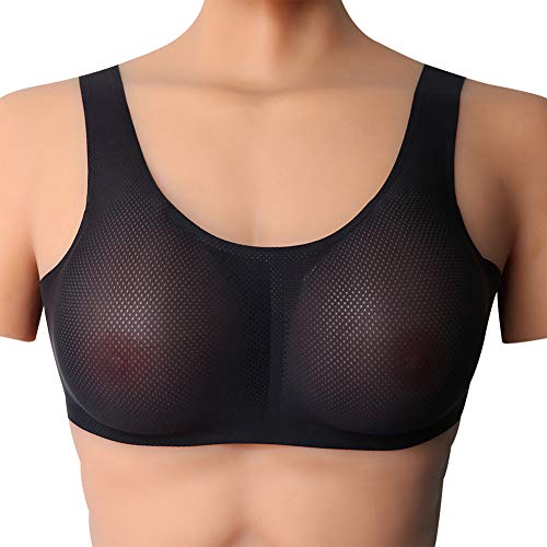 XSWL Silikonbrust bildet Taschen-BH Falsche Brüste mit Nahtloser Unterwäsche für die Transgender-Crossdressing-Mastektomie,Schwarz,6XL`2000g/pair XSWL Silikonbrust bildet Taschen-BH Falsche Brüste mit Nahtloser Unterwäsche für die Transgender-Crossdressing-Mastektomie,Schwarz,6XL`2000g/pair von XSWL