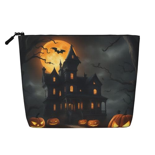 Kulturbeutel mit Halloween-Horror-Druck, Kosmetiktasche, große Kapazität, Reise-Make-up-Tasche für Damen, für den täglichen Gebrauch, Reisen, Schwarz , Einheitsgröße von XTYGETY