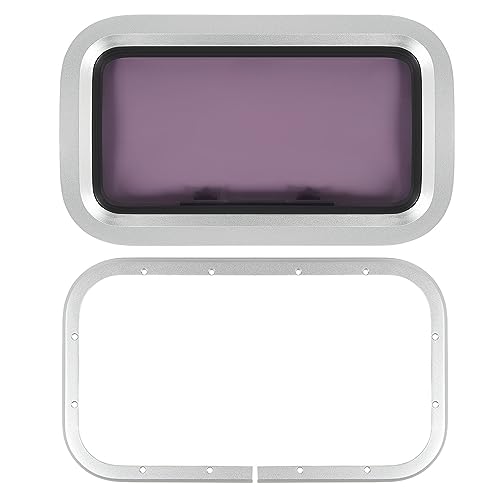 XTevu 429x171mm Marine Portlight Hatch Window Rectangle Internal Opening Ventilation Hatch Porthole Window for Boat Yacht RV Marine Ventilation Window von XTevu