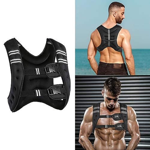 XUANYU Gewichtsweste 10 kg/22 lbs, Trainingsweste Verstellbare, mit Eisengewichten, Schnallenriemen und Reflektierendem Band, Weight Vest für Crosstraining, Krafttraining, Calisthenics und Gym XUANYU Gewichtsweste 10 kg/22 lbs, Trainingsweste Verstellbare, mit Eisengewichten, Schnallenriemen und Reflektierendem Band, Weight Vest für Crosstraining, Krafttraining, Calisthenics und Gym von XUANYU
