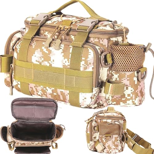 XUBX Multi-Tasche Mit Großem Fassungsvermögen, Große Kapazität Anglertasche Wasserdicht Angeln Tasche Aufbewahrungstasche, Angeltasche Zum Karpfenangeln, Einzelne Schultertasche XUBX Multi-Tasche Mit Großem Fassungsvermögen, Große Kapazität Anglertasche Wasserdicht Angeln Tasche Aufbewahrungstasche, Angeltasche Zum Karpfenangeln, Einzelne Schultertasche von XUBX