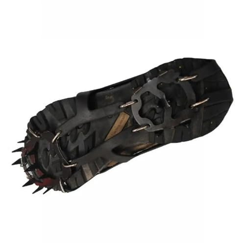 XUCZHAI 1 Paar 18 Zähne Anti-Rutsch-EIS-Schnee-Griffe for Schuhe, Stiefel, Traktionsstollen, Spikes, Steigeisen(L) von XUCZHAI