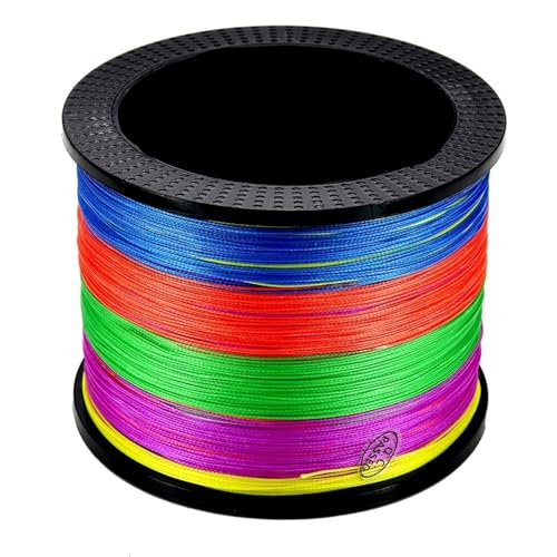 XUCZHAI 12 Stränge Angelschnur 500M/100M/300/1000M Geflochtener PE Starker Draht Multifilament Langlebiger Meer-Salzwasser-Draht(X12 Strand Mutic,500M-0.37MM-80LB) von XUCZHAI