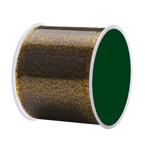 XUCZHAI 120 m unsichtbare Angelschnur, 0,20 mm–0,50 mm, 4,13 lb–34,32 lb, gesprenkelte Karpfen-Monofilamentschnur, superstarke gefleckte Schnur, sinkend(Gold,2.0-0.23mm-9.48LB) von XUCZHAI