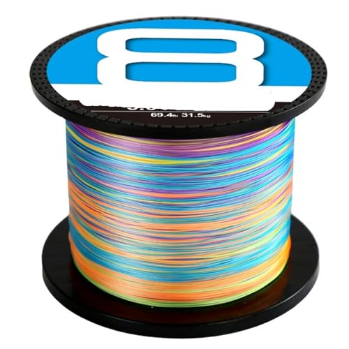 XUCZHAI 8X Angelschnur 300M 500M 1000M 8 Stränge Geflochtene Angelschnur Multifilament PE Linie for Karpfen Angeln draht(8X-Multicolor,1000M-2.0-35LB) von XUCZHAI