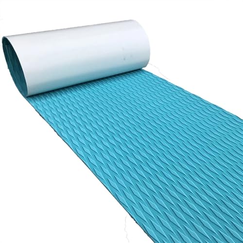 XUCZHAI BootsböDen 2300 * 550 * 6mm Faux Teak Boat Deck Sheet Eva Foam Flooring Pad Accessories Marine Motorcycle Surfing Traction Grip Surfboard Kayak FüR Boote, Kajak(Blue) von XUCZHAI