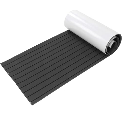 XUCZHAI BootsböDen Self-Adhesive Foam Teak Decking Eva Foam Boat Flooring Faux Teak Decking Sheet Accessories Marine Boat Deck Mat 2400x550x5mm FüR Boote, Kajak(A5-1200x550x5mm) von XUCZHAI