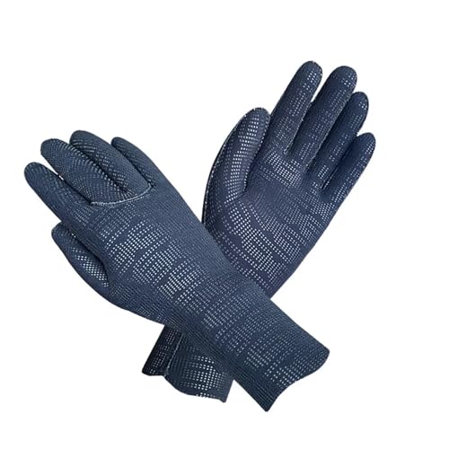 XUCZHAI Elastische, warme Tauchhandschuhe, Schnorchelhandschuhe, schnittfeste und verschleißfeste Winter-Schwimm- und Angelhandschuhe(Blue-5.0mm,XL) von XUCZHAI