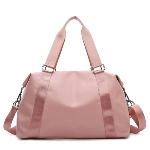 XUCZHAI Faltbare Sporttasche, wasserdichte Fitness-Tasche, Umhängetasche, tragbare Schultertaschen, Trainings-Sporttasche for Outdoor-Reisen, Sporttasche(L pink) von XUCZHAI