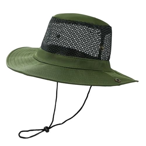 XUCZHAI Outdoor HüTe FüR Herren Eimer Hüte Sommer Cap Atmungsaktive Mesh Männer Wandern Outdoor Caps(Green) von XUCZHAI