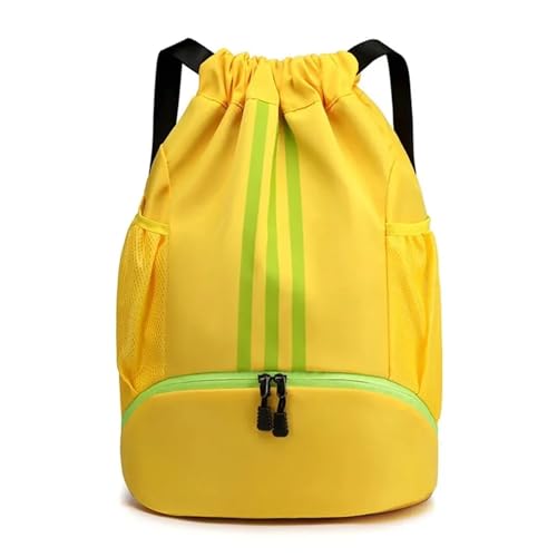 XUCZHAI Sporttasche Fitness Rucksack Frauen Männer Basketball Rucksack Outdoor Fußball Fußball Lagerung Taschen Training Tasche(Yellow) von XUCZHAI