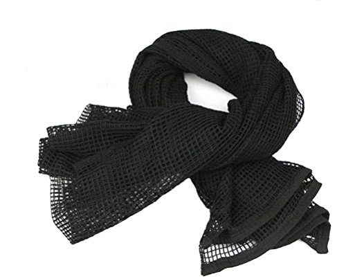 Sniper Veil Scrim Net Schal Tactical Sniper Face Veil für Jäger Military Air Soft und Paintball Schwarz und Grün und Tan, schwarz Sniper Veil Scrim Net Schal Tactical Sniper Face Veil für Jäger Military Air Soft und Paintball Schwarz und Grün und Tan, schwarz von XUE