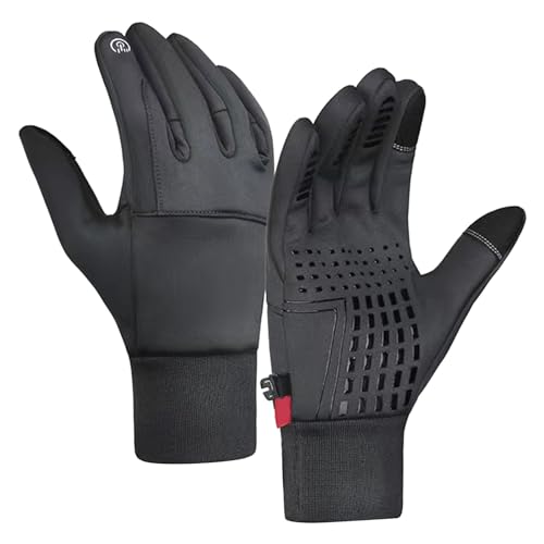 XUEJIANN Handschuhe Ohne Finger Damen Blau Touchscreen Schnee Damen Menthermische Winter-Fahrradhandschuhe Bildschirm Perfekt zum Radfahren Laufen Fahren Gehen und SMS Braut Haarschmuck (Grey, XL) von XUEJIANN