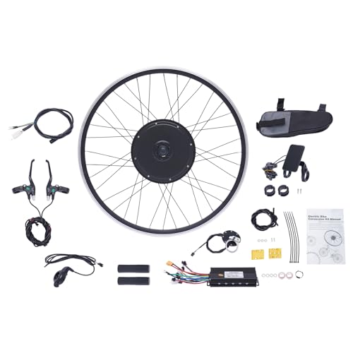 XUEMANSHOP Elektrofahrrad Umbausatz 48V 1000W, Ebike Kit mit Upgrade-Display 5 Gang Geschwindigkeitsanpassung für 28 Zoll 29 Zoll und 700C Hinterrad Vorderrad Fahrrads (vorderrad) von XUEMANSHOP