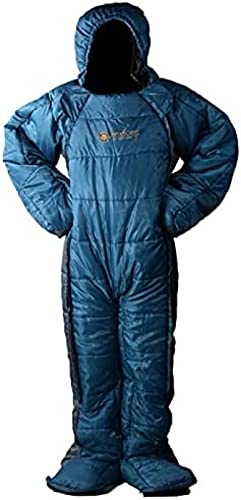 Mumienschlafsack Humanoider Schlafsack, tragbarer Campingschlafsack für Erwachsene, Jacke mit Füßen und Ärmeln, ultraleichter tragbarer Schlafsack, warm und Winddicht,C,XL von XUEYEDI