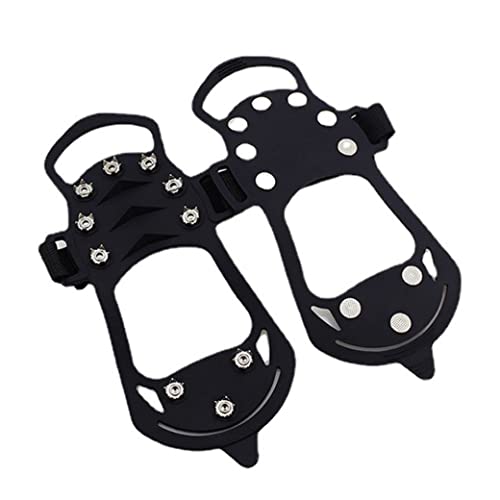 XUEYEGONGJI Eisstollen Eisgreifer für Stiefel und Schuhe Anti -Slip 10 Bolzen Eistraktion Gummispike für Stollen Crampons m von XUEYEGONGJI