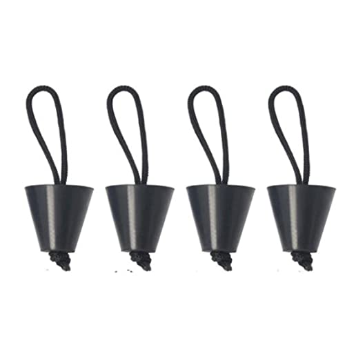 XUEYEGONGJI Kayak Drain Stecker Kajak Stecker Kajak Scupper Stopper -Kanu -Boot -Abflussstecker Gummi -Wasserdosen -Stecker -Zubehör für Stopp Wasser schwarz 4pcs von XUEYEGONGJI