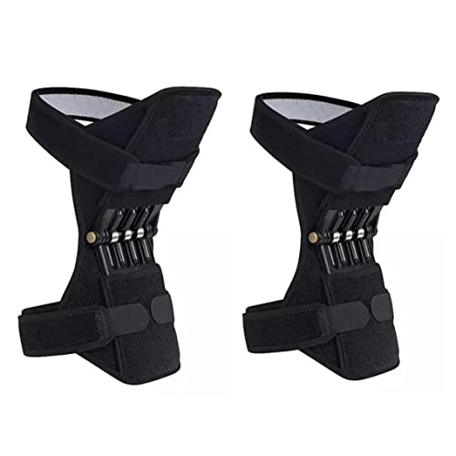 XUEYEGONGJI Kniescheibe 1 Paar Power Lift Gelenk Stütze Knie Klammerpolster Rückpralle Spring Force Running Beinband von XUEYEGONGJI