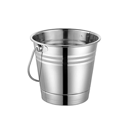 XUEYEGONGJI Metallgetränkeeimbool Ice Bucket Beach Ice Cube Container Eimer Edelstahl Champagner -Eimer für Partys, Bar, 3,0 l von XUEYEGONGJI