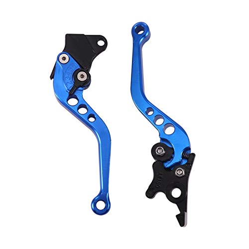 XUEZHEN Kupplungshebel Motorrad，Bremshebel 2 stücke Hohe Qualität Legierung Motorradbremsgriff Bunte CNC Motorradkupplung Bremshebelgriff Fit for Motorabänderung(Blue) von XUEZHEN