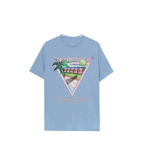 XUJIEE 24ss Campus Outdoor Sport Trendy Top Regenbogen Brief Logo Gedruckt CASA Personalisierte Kurzarm T-Shirt-Color-4||M von XUJIEE