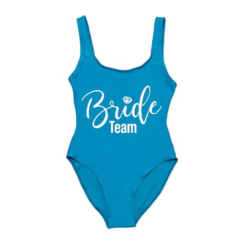 XUOFSQJZ Badeanzüge Für Damen Brautteam Badebekleidung Frauen Einszene Badeanzug Party Beachwear Schwimmanzug-Farbe 18-l von XUOFSQJZ