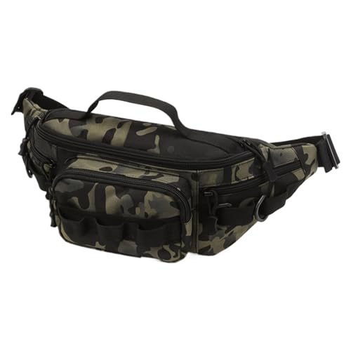 XUQEAYWD Angelausrüstungstasche – Brusttasche mit mehreren Fächern, verstellbarer Gürtel, Angeltasche, für Damen und Herren, camouflage, Refer to description, Uni von XUQEAYWD