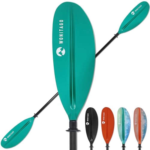 XUXIAKE Kajak Paddels Doppelpaddel mit Glasfaser Schaft und PP Klinge, Einstellbar 220-240 cm Doppel Paddels für Kajak, Kanu, Boot, Blaugrün XUXIAKE Kajak Paddels Doppelpaddel mit Glasfaser Schaft und PP Klinge, Einstellbar 220-240 cm Doppel Paddels für Kajak, Kanu, Boot, Blaugrün von XUXIAKE