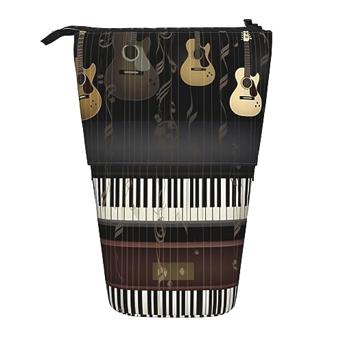 XVBCDFG Teleskop Federmäppchen Koala Stand Up Bleistift Tasche Tragbare Bleistift Tasche Pop Up Bleistift Halter Make-up Tasche für Urlaub Geschenk, Gitarren-Klaviermuster, Einheitsgröße, XVBCDFG Teleskop Federmäppchen Koala Stand Up Bleistift Tasche Tragbare Bleistift Tasche Pop Up Bleistift Halter Make-up Tasche für Urlaub Geschenk, Gitarren-Klaviermuster, Einheitsgröße, von XVBCDFG