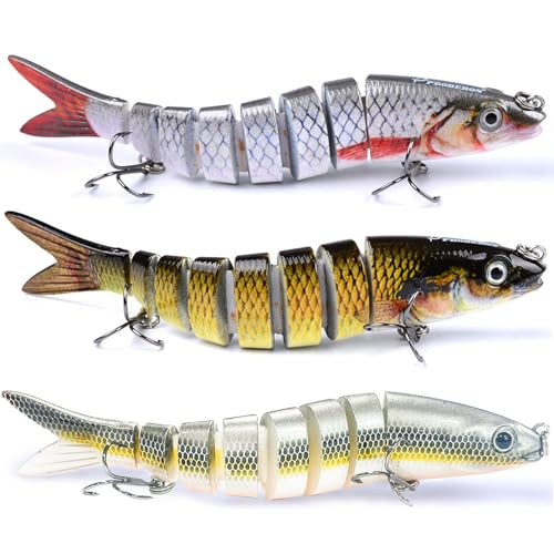 XVZ Angelköder für Süß- und Salzwasser, 3 Stück 13.3cm 19g Barsch und Forellenköder, Wobbler Swimbait, langsam sinkende Barschköder, Angel Geschenk für Männer XVZ Angelköder für Süß- und Salzwasser, 3 Stück 13.3cm 19g Barsch und Forellenköder, Wobbler Swimbait, langsam sinkende Barschköder, Angel Geschenk für Männer von XVZ