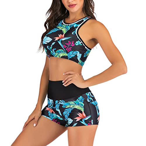 XWJLAILE Bikini-Sets Damen-Badebekleidung Bikini-Badebekleidung Damen-Strandbekleidung Tanktops Split-Boxer-Bikini (Farbe: A, Größe: S-Code) (A XL-Code) von XWJLAILE