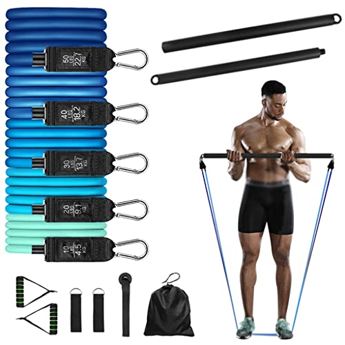 XWJLAILE Fitness-Widerstandsbänder, elastische Gummibänder, Übungsrohrbänder, Pull-Up-Multifunktions-Trainings-Expander, Pilates von XWJLAILE