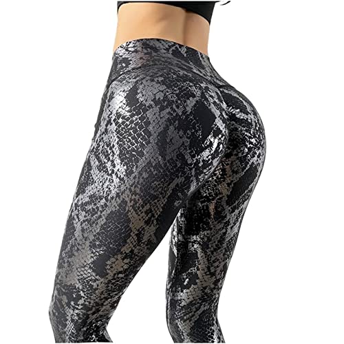 XWJLAILE Neue Schlangenleder Muster Push-Up Fitness Leggings Frauen Sexy Pfirsich Hüfte Legging Sport Enge Stretch Yoga Hosen von XWJLAILE