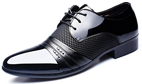 XWZG Herren Lackleder Smoking Kleid Business Schuhe schnüren Sich Oxfords, 46 Plus Two Yuan von XWZG