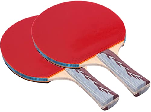 Ping-Pong-Schläger, 2 Tischtennisschläger für Fortgeschrittene, 2 Tischtennis-Outfits, inklusive Schlägerhülle, Tischtennisschläger-Set (Farbe: Schwarz und Rot, Größe: Horizontale Aufnahme) von XXYOZ