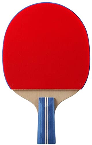 Ping-Pong-Schläger, Einzelschuss, professioneller Tischtennisschläger für Fortgeschrittene mit Schlägerhülle, geeignet für den Innen- oder Außenbereich, Tischtennisschläger-Set (Farbe: Schwarz und R von XXYOZ