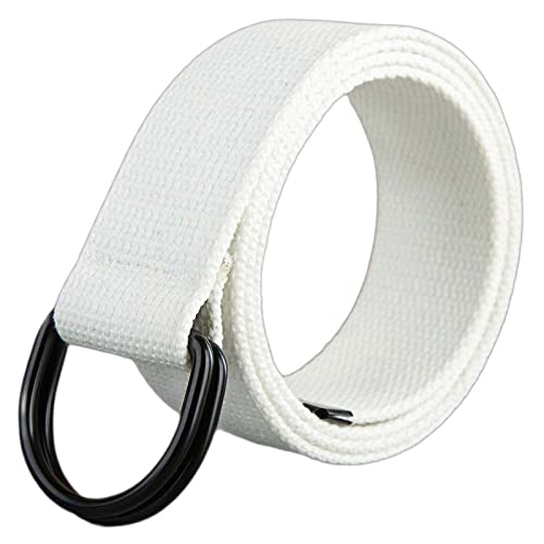 XYFCJK 110-160Cm Plus Size Gürtel Mit Doppelter D-Ring-Schnalle - Schulanfang Aus Segeltuch Für Studenten, Gurtband Für Männer Und Frauen, Jeansbund, Fashion Street Military Cloth Belt,Weiß,120Cm(4 XYFCJK 110-160Cm Plus Size Gürtel Mit Doppelter D-Ring-Schnalle - Schulanfang Aus Segeltuch Für Studenten, Gurtband Für Männer Und Frauen, Jeansbund, Fashion Street Military Cloth Belt,Weiß,120Cm(4 von XYFCJK