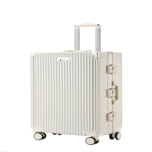 XYGQYJ Koffer 20-Zoll-Trolley-Koffer for Männer Und Frauen, 24-Zoll-Geschenk-Trolley-Koffer, Business-Boarding-Koffer Koffer Hartschale(White,24in) von XYGQYJ