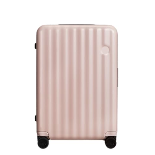 XYGQYJ Koffer Breiter Trolley-Koffer, Universal-Rollenkoffer, Flacher Boden, Trolley-Koffer for Männer Und Frauen, Code-Koffer Koffer Hartschale(Pink,25in) von XYGQYJ