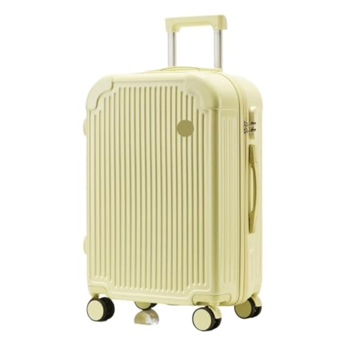 XYGQYJ Koffer Empfohlener Koffer for Männer und Frauen, robuster und langlebiger Trolley-Koffer, leiser Rollkoffer for Einsteigen Koffer Hartschale(Yellow,26IN) von XYGQYJ