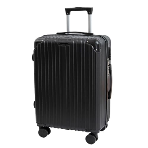 XYGQYJ Koffer Gepäckkoffer Mit Universalrädern, Trolley-Koffer, Passwortbox for Herren, Mode-Geschenkbox for Damen Koffer Hartschale(Noir,24in) von XYGQYJ