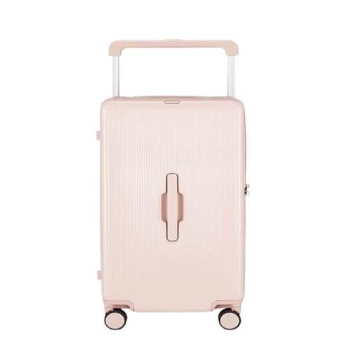 XYGQYJ Koffer Koffer-Trolley, robust und langlebig, verdickter Koffer, Passwort-Ledertasche, Universalräder Koffer Hartschale(Pink,24in) von XYGQYJ